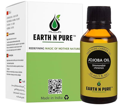 Earth N Pure Jojoba Oil Cold Pressed Natural and Therapeutic Grade for Skin & Hair 30 ml