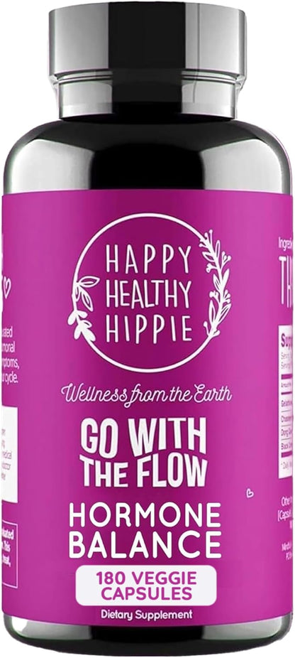 Hormone Balance for Women 180 Ct – PMS Support Supplement for Women, Menopause & Perimenopause | Bloating Relief, Menstrual Cramp, Mood, PMDD | Chasteberry, Black Cohosh, Dong Quai | Vegan, Non-GMO