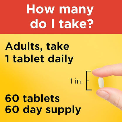 Nature Made Super C, Vitamin C and Zinc with Vitamin D3, Dietary Supplement for Immune Support, 60 Tablets, 60 Day Supply