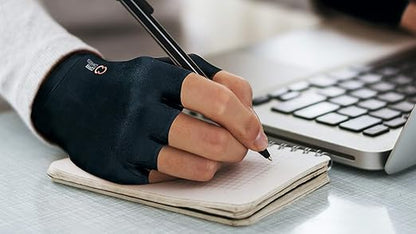 Copper Compression Arthritis Gloves | Fingerless Arthritis Carpal Tunnel Pain Relief for Men & Women | Hand Support Wrist Brace for Neuropathy, Rheumatoid, Tendonitis, Swelling, Crocheting Nude (L)