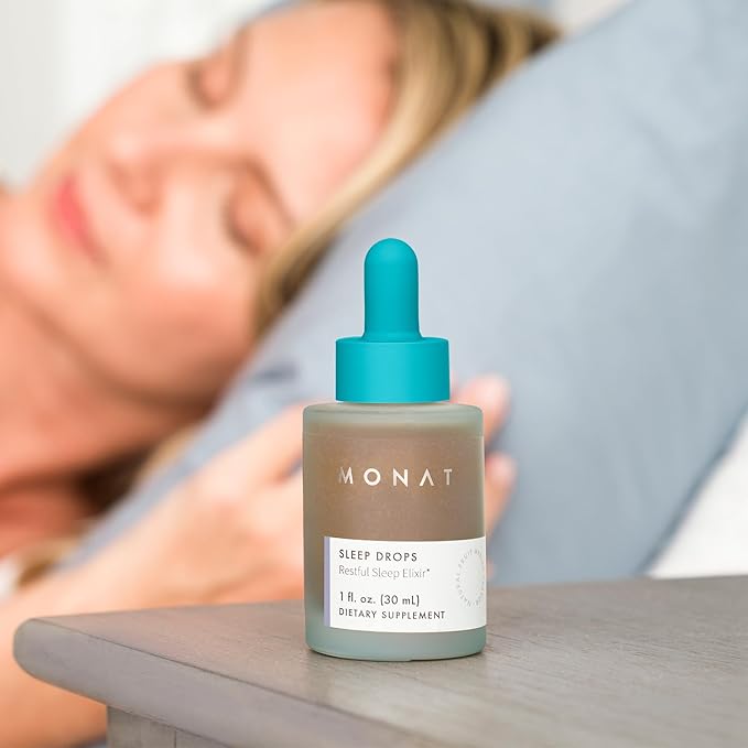 MONAT Sleep Drops Sleep Improvement Product – Herbal Support – Calming Bedtime Drops for Restorative – Relaxation for Stress & Frenetic Life – Natural Support Solution