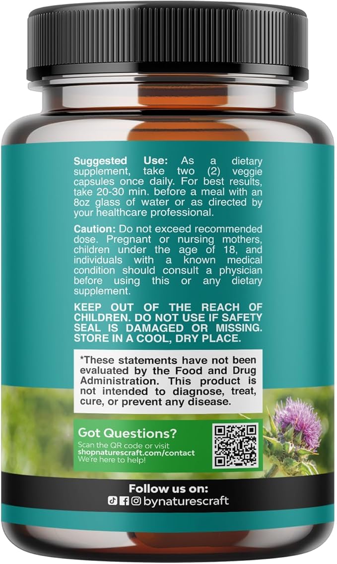 Liver Cleanse Detox & Repair - Herbal Liver Support with Ginger Root, Choline & Dandelion Root - Milk Thistle Supplement for Digestion & Immune Health - Silymarin, Beetroot & Artichoke - 120 Count