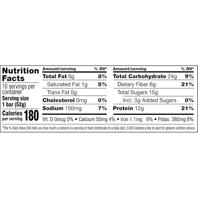 RXBAR Protein Bars, Protein Snack, Snack Bars, Blueberry, 18.3oz Box (10 Count)
