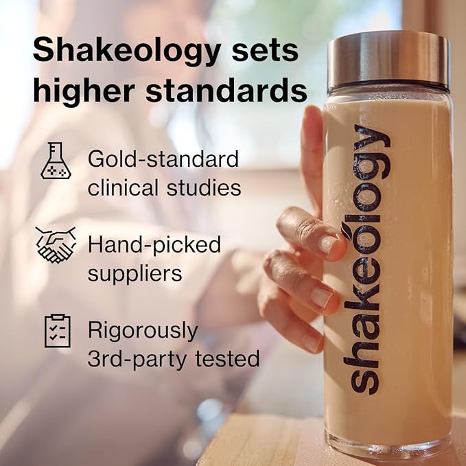 Shakeology 0g Added Sugar Plant Based Protein Powder Blend, Gluten-Free Shake with Vitamins and Minerals – Helps Support Healthy Weight Loss, Lean Muscle, Gut Health – Cafe Latte, 30 Servings