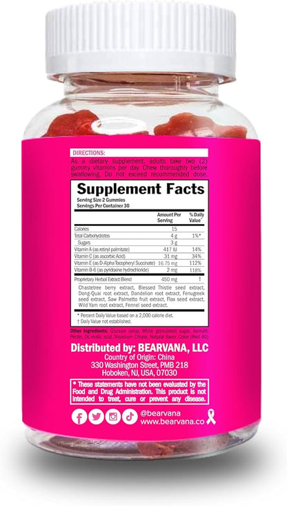 BEARVANA Top Support Women’s Multivitamin Gummies | Herbal & Vitamin Gummy Supplement for Daily Wellness | Berry Flavor | 60 Gummies
