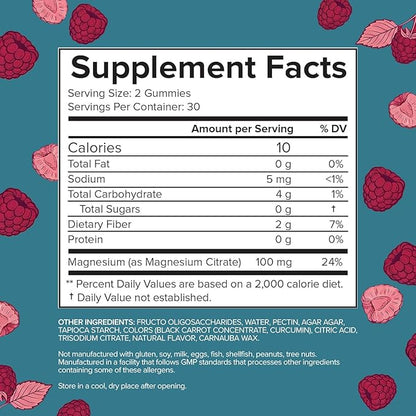 Sugar Free Calm Magnesium Citrate Gummies - High Absorption Calming Magnesium Citrate Gummy for Adults & Kids to Support Sleep, Stress Relief, Heart Health, Nerves, Muscles & Bones