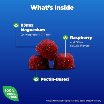 Natrol Kids Magnesium Citrate Gummies, Gently Calm & Relax Little Minds and Bodies, Plus Support Healthy Muscle Relaxation and Function, 30 Razzilicious Gummies, Up to a 30 Day Supply, (Pack of 2)
