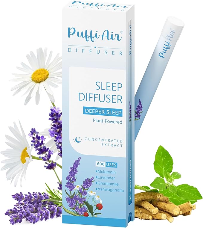 Herbal Diffuser Pen, Sleep Diffuser with Melatonin, Lavender, Ashwagandha & Chamomile for Sleep Support, All Natural Swap - Up to 600 Uses (Varies by Usage), 1 Diffuser, 1 Pack