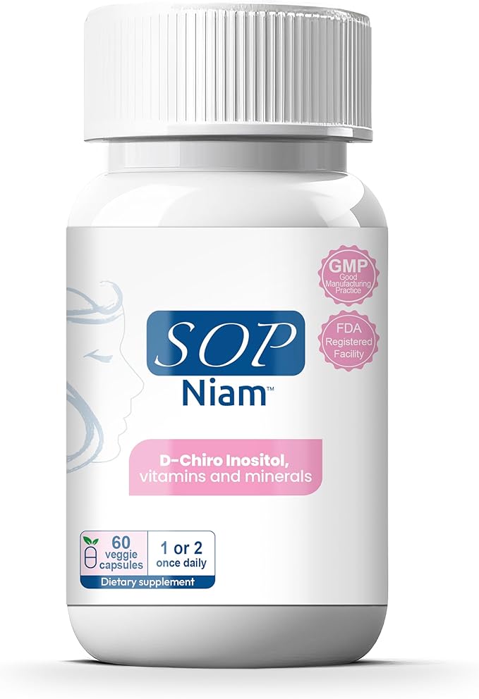 60 Day Supply | D-Chiro Inositol Supplement for PCOS - 500mg | Folic Acid, Vitamin B6, B12, D3 & Biotin | Polycystic Ovary Syndrome | Hormonal Balance & Fertility Support