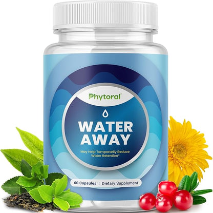 Water Retention Pills for Women & Men - Herbal Diuretic Supplements - Fluid Retention Supplement with Dandelion Leaf Extract & Green Tea for Bloating Relief - Pills for Leg & Feet Swelling - 60 Count
