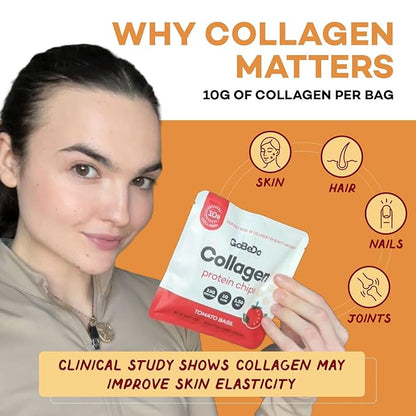 GoBeDo Collagen Protein Chips – First Collagen-Based Snack, 13g Protein, Low Carb, Keto Friendly, Healthy Chips & Crisps, Alternative to Collagen Powder, Gluten-Free, 10 Bags Variety Pack