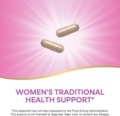 Nature's Way Wild Yam Root Capsules,Women's Traditional Health Support*,700 mg per 2-Capsule Serving,Non-GMO Project Verified,100 Vegan Capsules (Packaging May Vary),(Pack of 2)