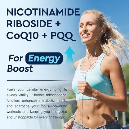 Liposomal NAD Supplement - 1200mg NAD+ Liquid Drops for Women & Men, Nicotinamide Riboside with Resveratrol, PQQ, CoQ10, Quercetin for Anti-Aging, Brain & Cellular Mitochondrial, Pineapple 4 Fl Oz