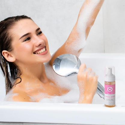 Organic Glide Feminine Body Wash 5 fl oz - Natural Cleansing Mousse with Unique Probiotic Support, pH Balanced, Gentle for Sensitive Skin & Intimate Areas, Refreshing Magnolia Scent (3-pack)
