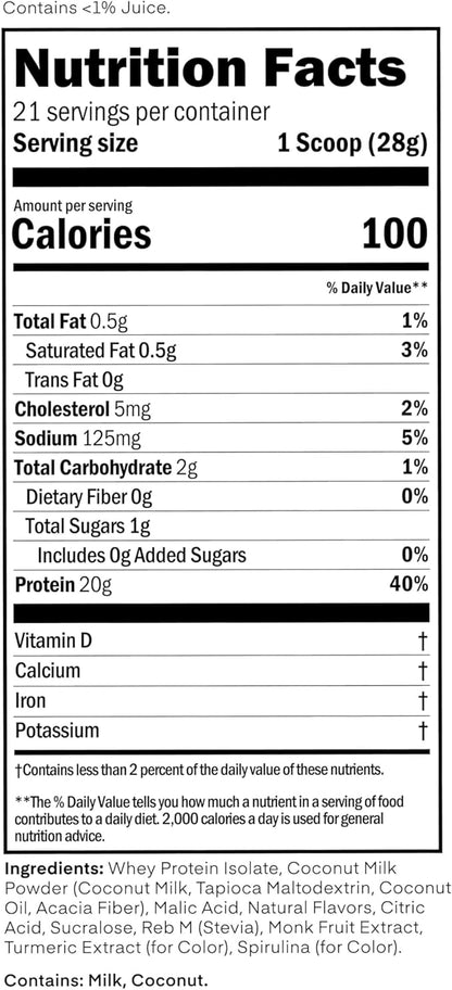 Oath Nutrition Clear Whey Isolate Protein Powder, Kiwi Strawberry, 20g Complete Protein per Serving, No Added Sugar, Grass-Fed, 21 Servings