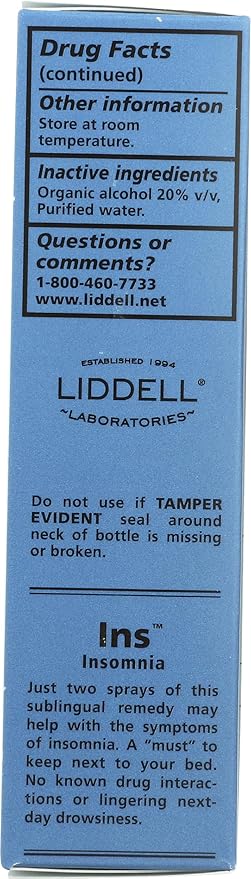 Liddell Homeopathic Insomnia, 1 Ounce