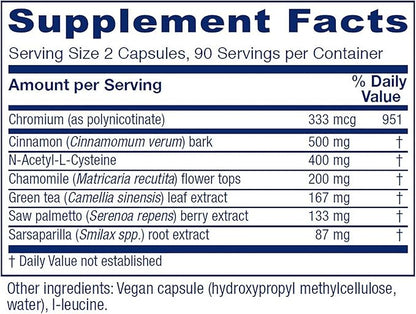 Vitanica OvaBlend - Endorine and Ovulation Support for Women with NAC, Chromium, Green Tea, and Saw Palmetto - Supports Healthy Ovulation - Vegan - 180 Capsules