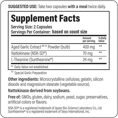 Kyolic Aged Garlic Extract Formula 109, Blood Pressure Health*, 240 Capsules