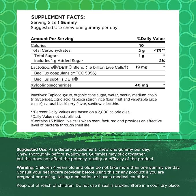 Swanson Probiotic + Prebiotic Gummies - Digestive Support Supplement Promoting Digestive Function & Bowel Regularity - Helps to Support Immune Health - (BlackBerry, 60 Gummies)