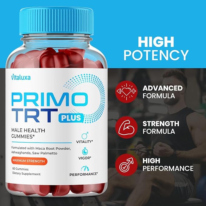 (2 Pack) Primo TRT Gummies, Primo TRT Advanced Performance Blend Supplement, PrimoTRT Try Prime Gomitas Maximum Strength for Males Support for Overall Health Wellness All Natural Ingredients (120 Ct)