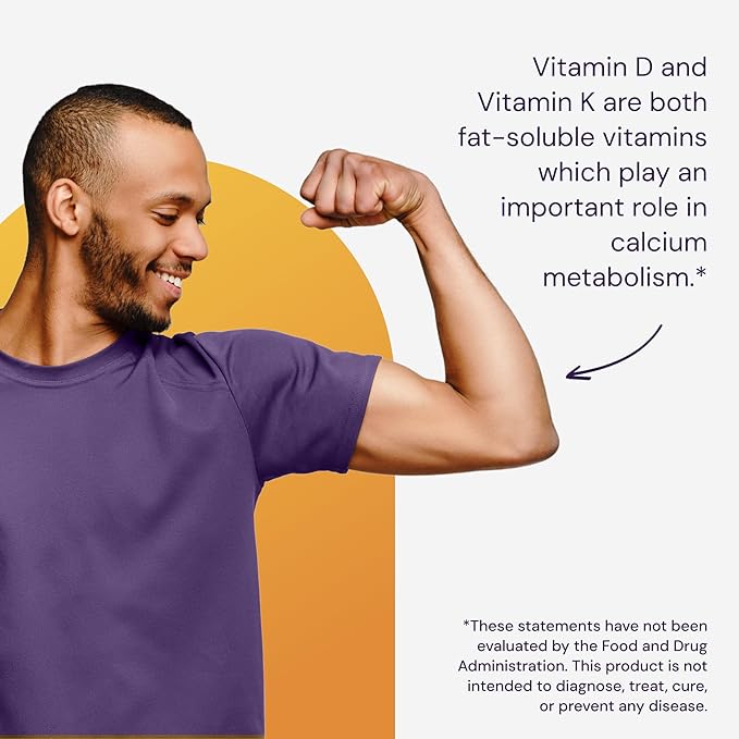 Healthy Origins Vitamin D3 & K2 - Vitamin D3, 50 mcg - Vitamin K2, 200 mcg - Easily Absorbable Vitamin D & Vitamin K Supplements - Non-GMO & Gluten-Free Supplements - 60 Softgels