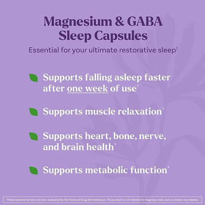 Natrol Sleep & Restore Capsules with Magnesium Glycinate 100mg,GABA,Essential for Your Ultimate Restorative Sleep,Melatonin-Free,30 Day Supply,(Pack of 2)