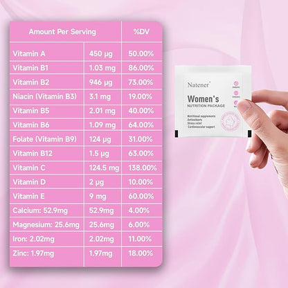 Natener 6 in 1 Women Vaginal Probiotics, 80B CFU Lactobacillus + 800mg Omega-3 + 250mg NAD+ + 179.5mg Vitamin C Promote Healthy Vaginal Odor & Vaginal Flora