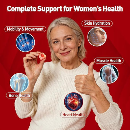Calcium Supplement for Women Gummies 1200 mg, Calcium Citrate with Vitamin D3 K2 Magnesium Zinc, Overall Health, Sugar Free, Strawberry Flavor, 60 Chewables