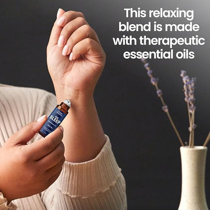Zen Sleep Essential Oil Roll-On 10 ml - Calming Blend for Serenity & Deep Sleep with Lavender, Rosemary - Easy-to-Use Roller Ball - Nexon Botanics