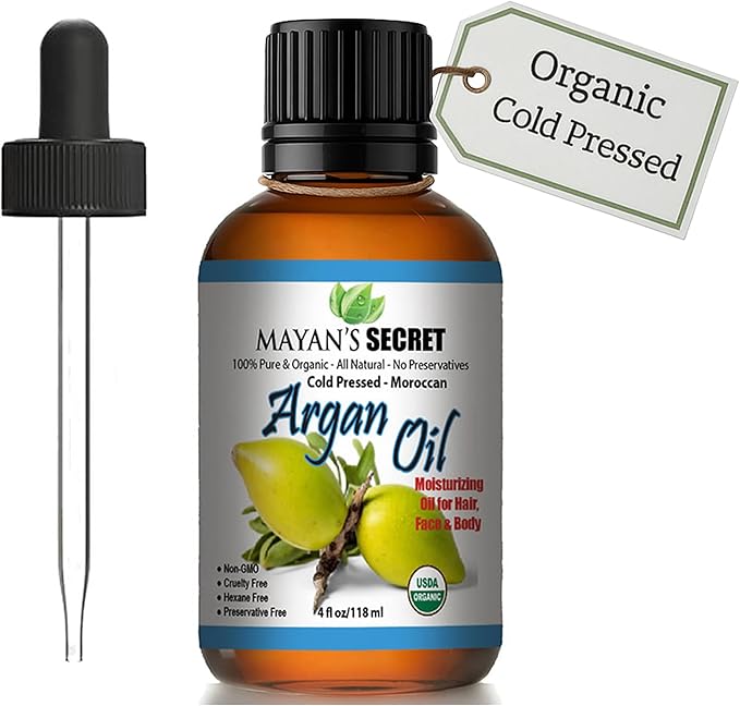 Pure Carrier and Essential Oils for Skin Care, Hair, Body Moisturizer for Face-Anti Aging Skin Care (Argan Oil Organic, 4oz)