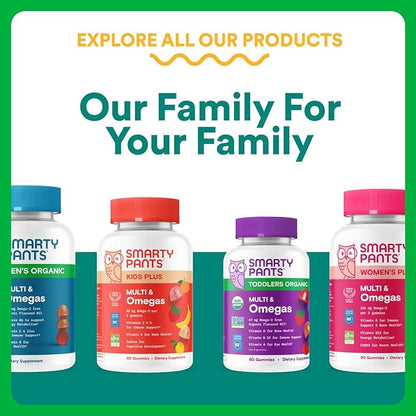 SmartyPants Organic Prenatal Vitamins for Women, Multivitamin Gummies: Biotin, Methylfolate, Omega 3 (ALA), Vitamin D3, C, Vitamin B12, B6, A, K2 & Zinc, Choline, Vegetarian, 120 Count (30 Day Supply)