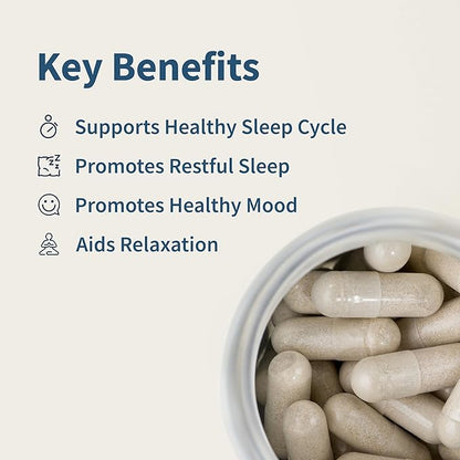 Snap Supplements Natural Sleep Aid with Melatonin & Valerian Root – Supports Relaxation, Restful Deep Sleep & Nighttime Recovery – 60 Capsules