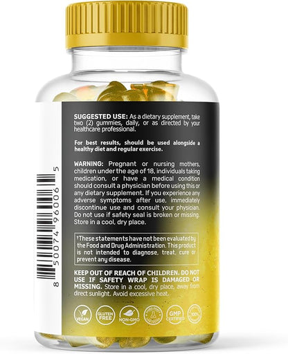 Magnesium Glycinate Gummies, 1000 mg - Magnesium Supplement to Support Relaxation, Heart Health - Chewable Calm Magnesio Gummies for Adults, Glicinato De Magnesio - Tropical Fruits Flavor