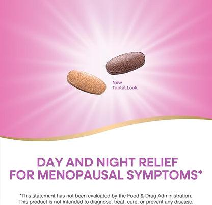 Nature's Way AM/PM Menopause Supplements for Women, Hot Flash Relief*, Night Sweats*, Restful Sleep*, Mood Swings*, Hormone-Free Formulas with Black Cohosh, Theanine, Valerian, 60 Tablets