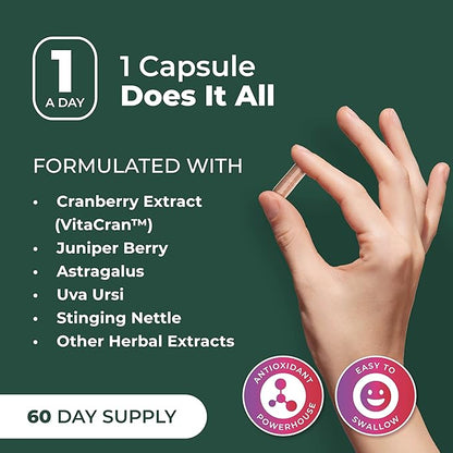PurePremium Kidney Support Supplement – Kidney Cleanse Detox & Repair with Cranberry Extract & Astragalus - 21-in-1 Complex Supports Normal Bladder, Urinary Tract & Kidneys Health - 60 Day Supply