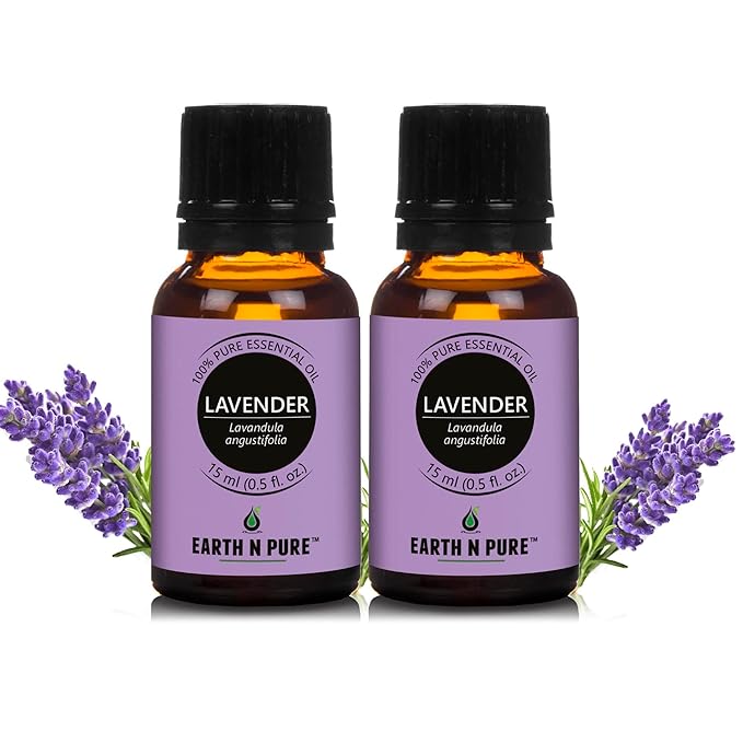 Earth N Pure Levander Essential Oil | 100% Natural & Therapeutic Grade | Undiluted | For Aromatherapy & Relaxation | Stress Relief | Soap, Candle Making | Skincare, DIY & Meditation | Pack of 2 | 15ML