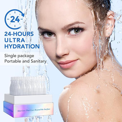 Hyaluronic Acid Serum for Face, 3% Hyaluronic Acid Serum Ultra-Hydrating Vials 30 pcs, Hydration & Moisture Facial Serum for Fine Lines & Wrinkles, Single-Use
