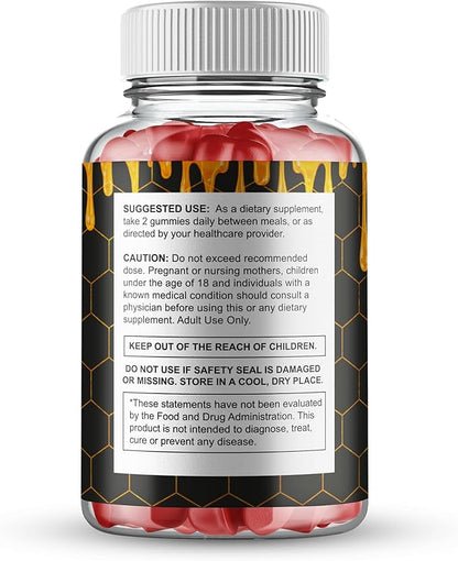 Alpha Honey Gummies, Official AlphaHoney Supplement Gummy - Maximum Strength, All Natural Formula for Energy, Stamina & Performance, Advanced Formula AlphaHoney Health Support Reviews (2 Pack)