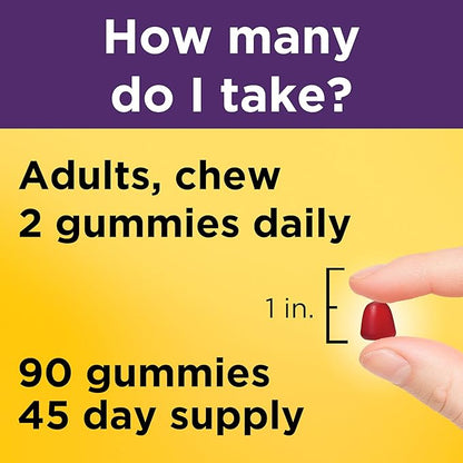 Nature Made Hair Skin and Nails with Biotin 2500 mcg, Dietary Supplement for Healthy Hair, Skin & Nails Support, 90 Gummies, 45 Day Supply