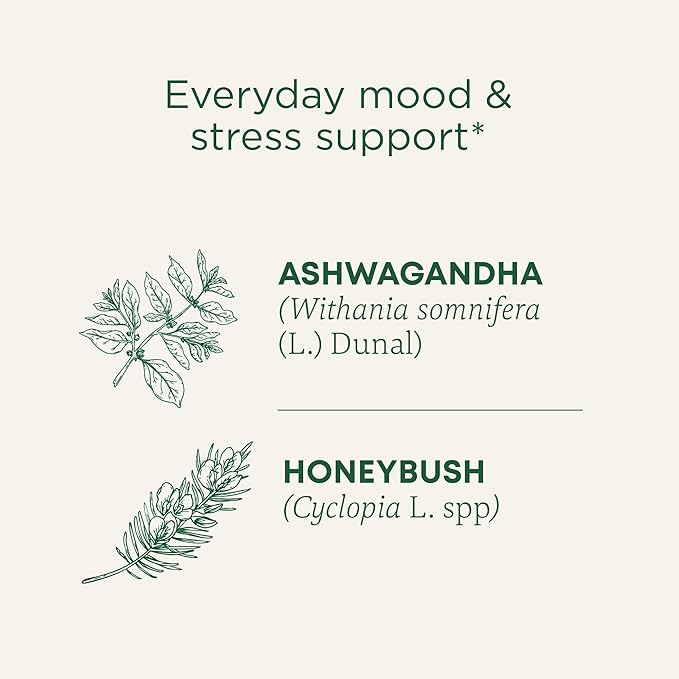 Traditional Medicinals Organic, Stress Ease Calm with Adaptogens, Ashwagandha & Honeybush - Promotes Relaxation - Kosher, Non-GMO, Caffeine-Free, Compostable - 16 Tea Bags