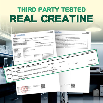 NSF Certified Creatine Gummy 5g - Creatine Monohydrate Gummies for Men & Women, Creatine Monohydrate for Muscle Strength, Muscle Builder, Energy Boost, Pre-Workout Supplement(120 Count)-Pineapple