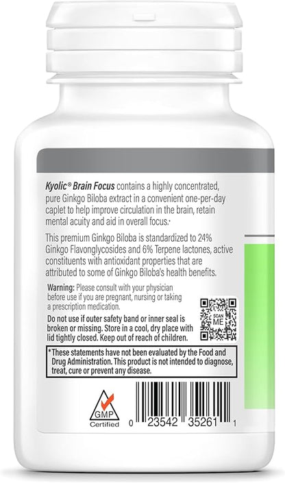 Kyolic Specialty Series Brain Memory, for Mental Acuity & Focus*, 90 Capsules