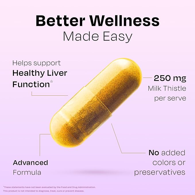 Auric Milk Thistle ++ 60 Capsules | Elite Formula | Daily Wellness Support | Veg Capsules | Gluten-Free | Additive-Free | Plant-Based| 500 mg Actives per Serve