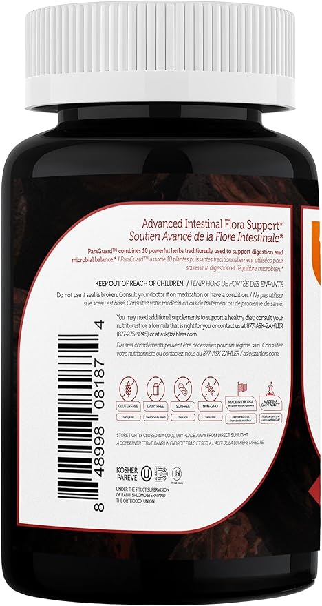 Zahler - ParaGuard Cleanse Softgels - Gut Health Detox Supplement - Formula has Wormwood, Garlic Bulb, Pumpkin Seed, Clove & More - Natural Cleanse Detox for Humans - Certified Kosher 90 Count