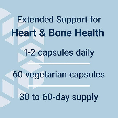 Life Extension Extend-Release Magnesium, prolonged Heart & Bone Health Support, Cardiovascular & Blood Pressure Health Support, bioavailable Formula, Gluten-Free, Non-GMO, Vegetarian, 60 Capsules