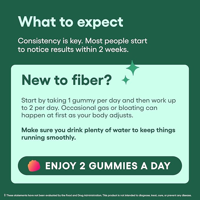 Physician’s Choice Fiber Gummies for Digestive Health & Regularity - Raspberry Lemon Flavor - No Sugar Added & Vegan - Natural Chicory Root Prebiotic Fiber - Daily Gummy for Adults, Women & Men - 60CT