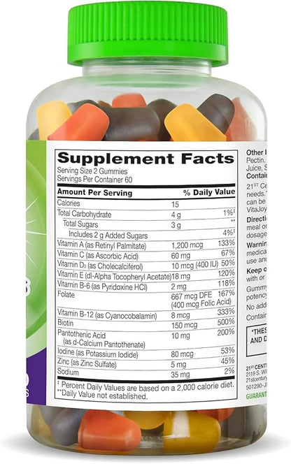 21st Century Vitajoy vitamin fruit flavors, Cherry and Strawberry, 120 Count
