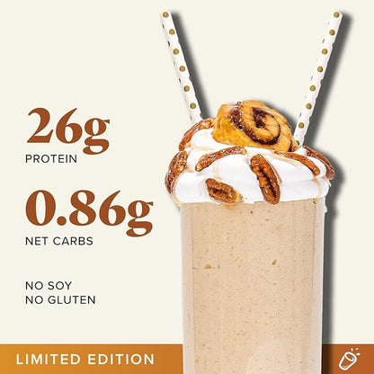 Keto Chow Pecan Sticky Bun | Keto Meal Replacement Shake Powder | Nutritionally Complete Keto Food | Low Carb Keto Meals | Delicious Easy Meal Substitute Drink | Protein Rich You Choose The Fat | Single Meal Sample