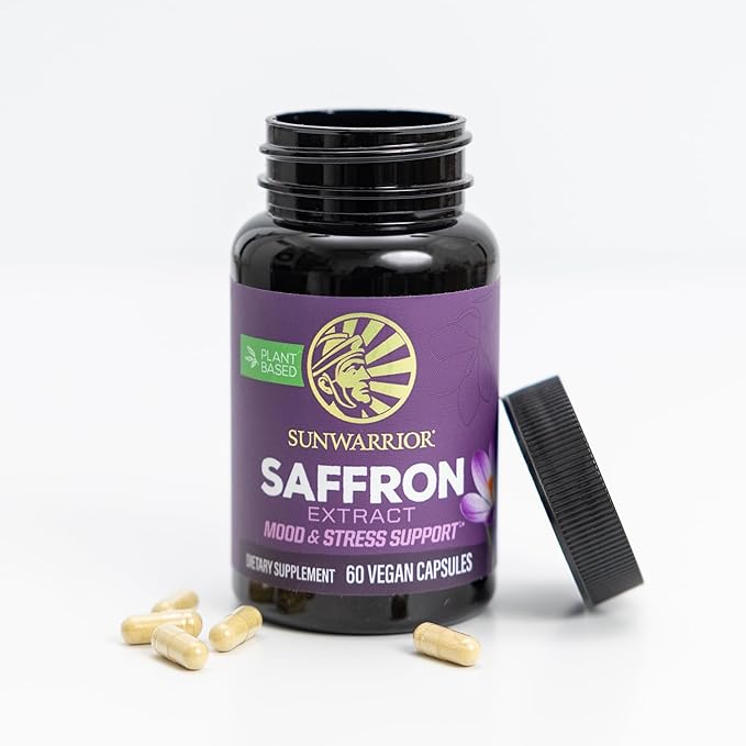 Saffron Extract Supplements Capsules 88.5 mg - Plant-Based Mood & Relaxation Supplement for Mental Clarity Focus & Emotional Balance - Vegan Daily Antioxidant for Stress Support Eye Health 60 Servings