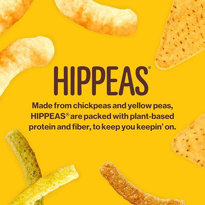 HIPPEAS Chickpea Puffs, Cheezy Vibes, Gluten Free Snacks, Dairy Free, Vegan, 0.8oz, Pack of 18, 3g Protein, 2g Fiber, Crunchy, Nutritious, Baked Plant Protein Snack, Non-GMO, Kosher